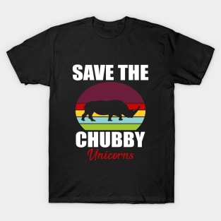 Save The Chubby Unicorns Vintage Distressed Gift T-Shirt